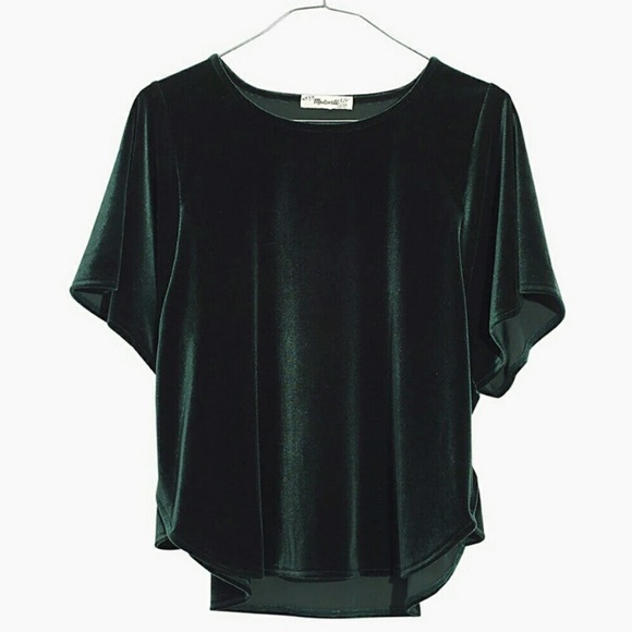 Madewell Velvet Butterfly Top - Picture 4 of 9